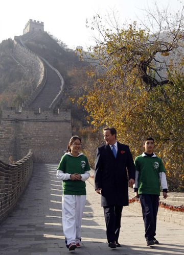 British PM visits the Great Wall