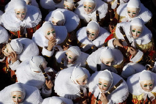 Medieval aura brims at Belgium's Binche carnival