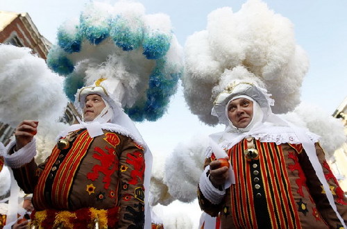 Medieval aura brims at Belgium's Binche carnival