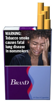 美国香烟盒将采用恐怖尸体警示标识