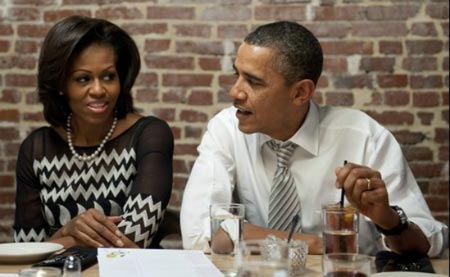 奥巴马披露与米歇尔首次约会细节