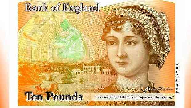 简•奥斯汀将登上新版10英镑纸币