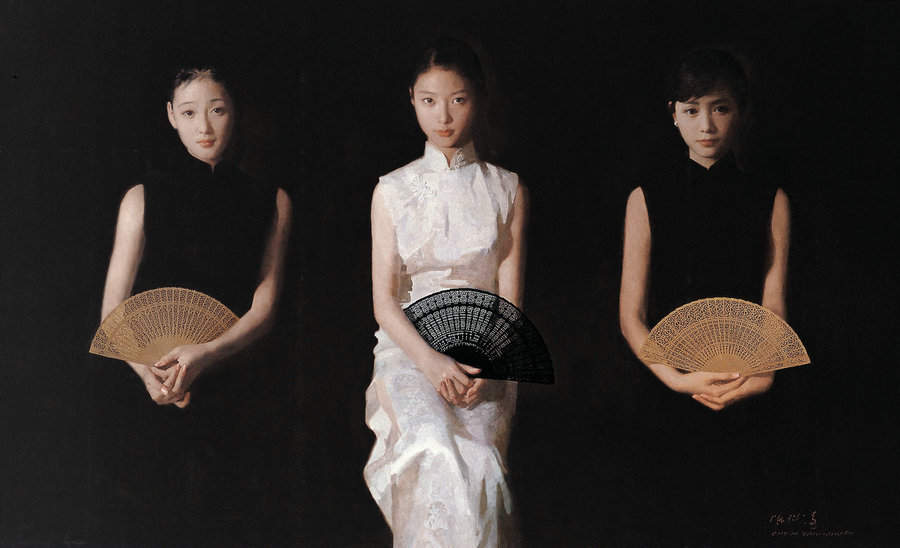 陈衍宁“檀香扇系列” 油画里的东方韵味