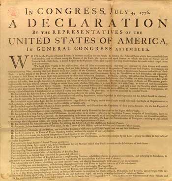 美国独立日：美国独立宣言全文（双语）
